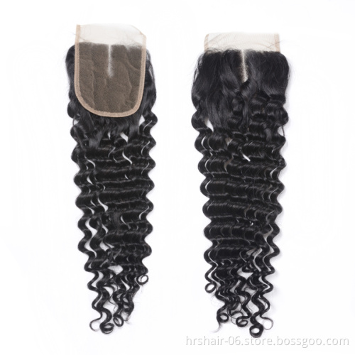 Cheap grade 10a human hair lace closure straight wave unprocessed virgin hair closure